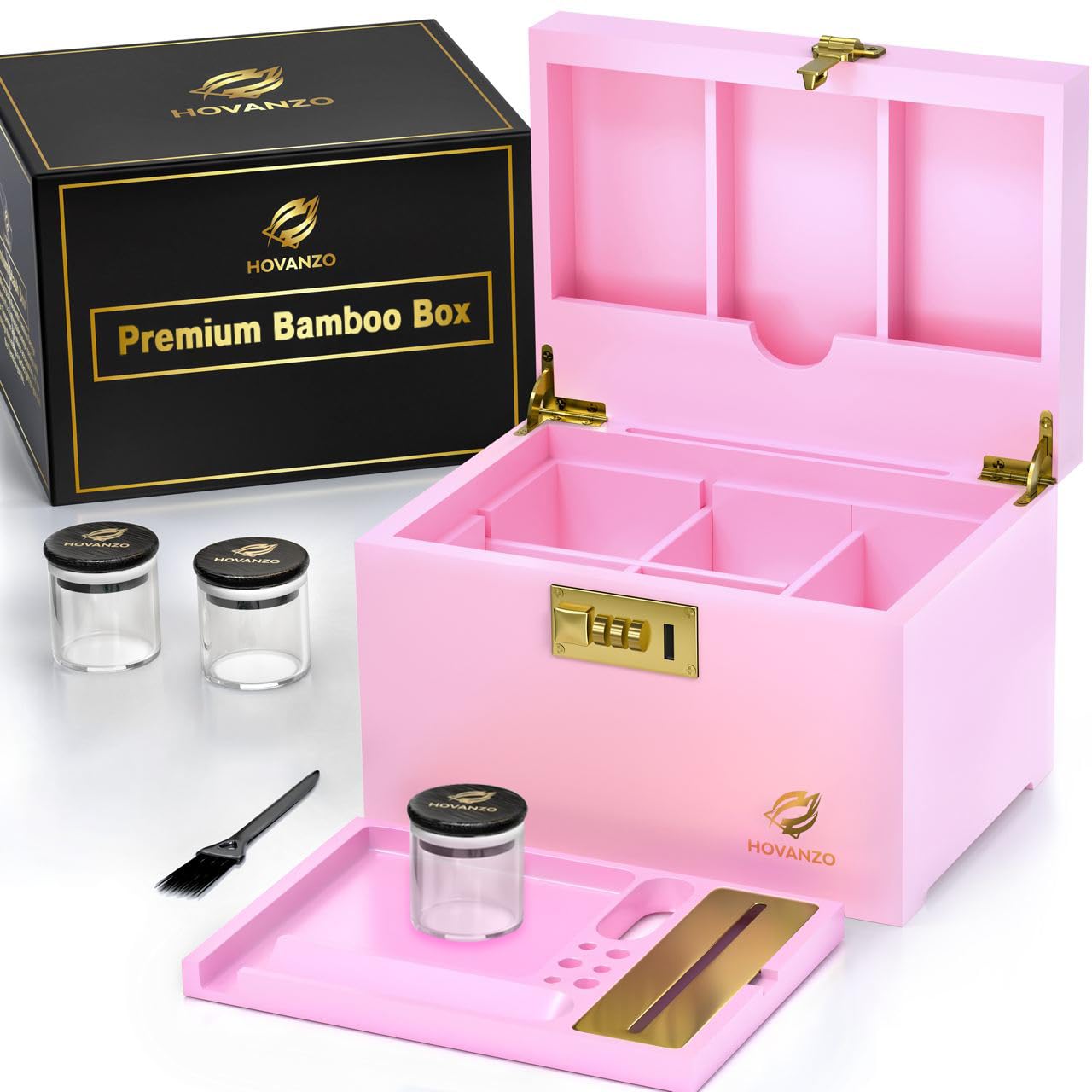 Amazon.com: HOVANZO Premium Large Bamboo Storage Box with